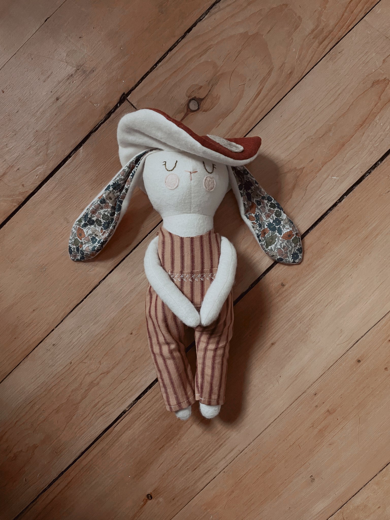 Mushbunny Doll with Striped Romper